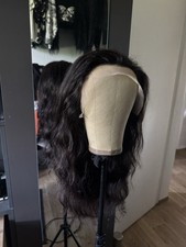 Lacefront Echthaar Perücke Ca 60cm Schwarz/braun