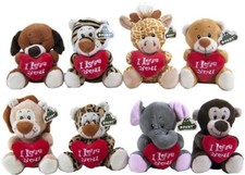 Plüschtier mit Herz "I Love