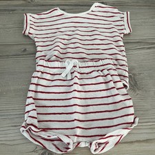 George Sommerset Junge T-Shirt Mit Shorts Gestreift Gr.  80/86 Weiß-rot