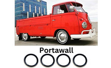 14" Black White Portawall Tire