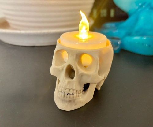 Skull-Teelichthalter