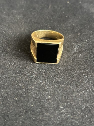 Gold ring onyx 585 - ring,