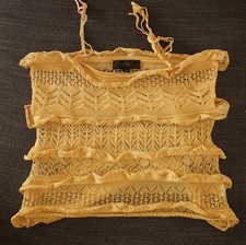 ZARA Häkel Top beige M 34 36