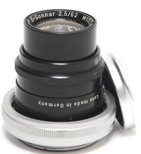 Rare Zeiss 2.5/62mm S-Sonnar M1: 2,12 West Germany, adapter for Leica M Visofle