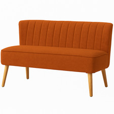 Polsterstoff Möbel Webstoff Strukturstoff Meterware Fleckschutz weich in Orange