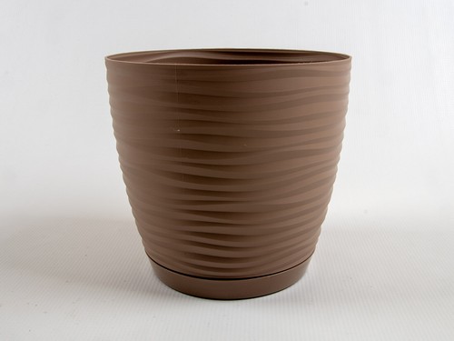 Set blumentopf mit - mit, untersetzer