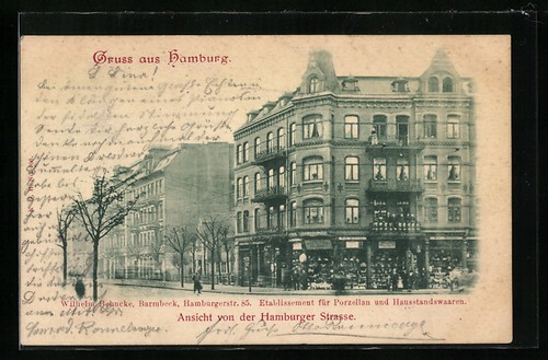 Hamburg wilhelm behncke - ak,