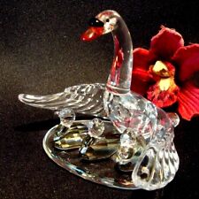 Swarovski Figur Schwan Familie Glasfigur / ei 002