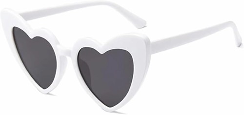 Herz sonnenbrille weiß - herz,