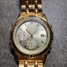 Citizen Herren-Uhren Alarm-Chronograph WR50 Goldfarben Stahl