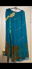 Turquoise belly dance skirt