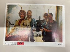 ABBA Original Autogramm signiert,Autograph signed  sehr selten, (alle 4) Polydor