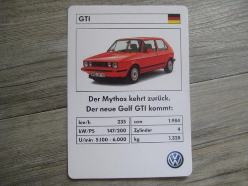 Golf gti postkarte ende - gti,