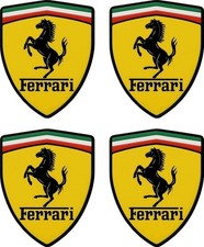 Ferrari Aufkleber 4 X Sticker Logo Tuning Wasser Dicht Wärme Schutz Wetterfest