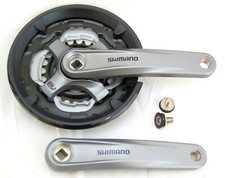 Kurbelgarnitur Shimano FC-TY 701 42-34-24 mit Kettenschutzring silber 6/7/8fach