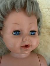 Alte SCHILDKRÖT-Baby-Puppe mit Stimme und Schlafaugen