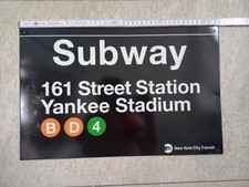 New York Subway 161 Yankee Stadium Blech Design Schild von New York City Transit