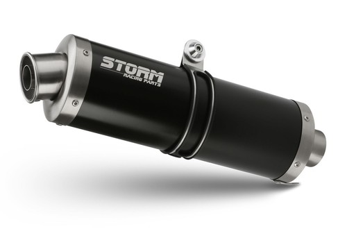 Storm oval auspuff - oval, schwarz