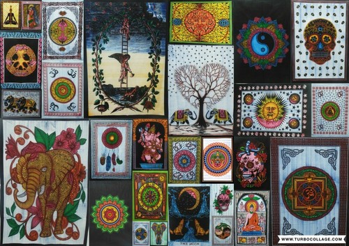 Indischer mandala pinsel druck - indischer,