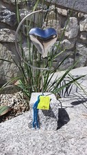 Windspiel Naturstein Skulptur  Edelstahl Granit Garten Deko Stein Herz Heart mA