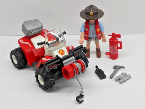 Feuerwehr frau mit quad - frau,