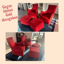 Wittmann Sessel und Hocker Rot