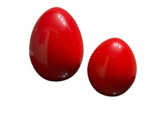 Dekoratives frühlingshaftes Deko-Ei Oster-Ei Keramik Rot | 24 & 17 cm hoch | NEU