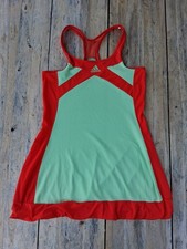 Adidas Climacool Damen Tennis Bekleidung Kleid Green Red Large EU 42