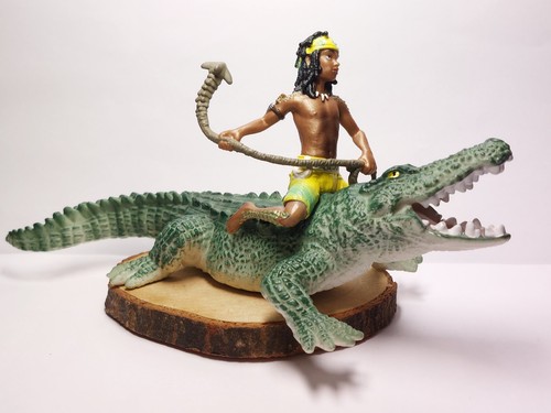 Schleich kenjok auf krokodil - schleich,