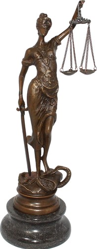 Bronzefigur justizia auf - justizia,