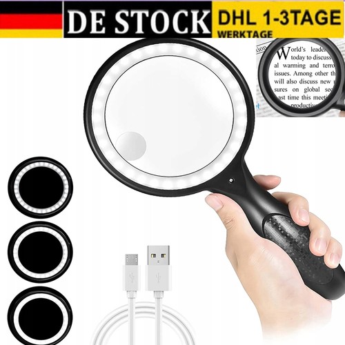 Led lupe große handlupe - led,