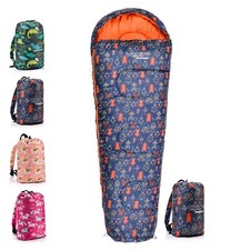 Schlafsack mit Rucksack Mumienschlafsack Geschenk Camping Reisen für Kinder BABY