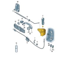 Original Türschloss rechts hinten Seat Alhambra VW Sharan 7N0839016P Neu