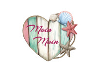 Herz mit Muschel und Seestern