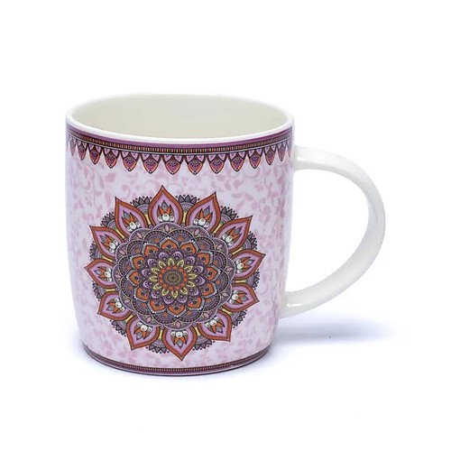 Teetasse mandala lila - mandala, sieb