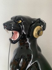 Black Panther ORIG. große Figur/ Statue Art Deco Italy Ceramics Vintage 