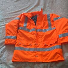 Arbeitsjacke, Warnjacke von"STONEKIT", orange mit Leuchtstreifen, neu Gr. L