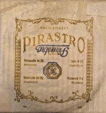 Pirastro Cello Gold Ton D Darmsaite mit Alu umsponnen Nr. 105  mit Schlinge