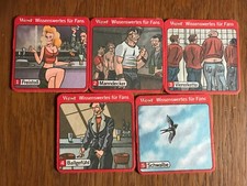 5 Bierdeckel WEST Zigaretten tobacco Fußball