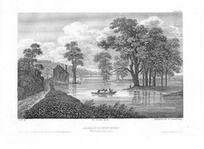 1840 - Albany New York engraving Original Stahlstich view antique print
