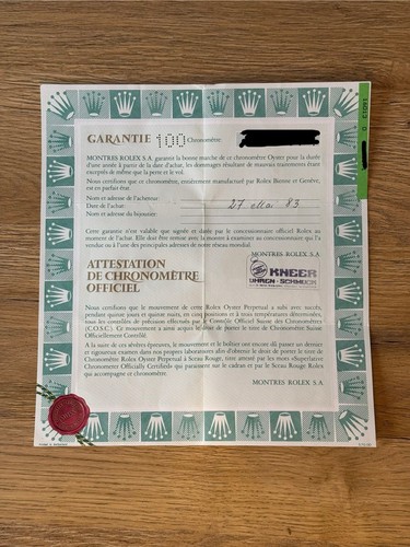 Rolex garantie zertifikat - rolex,