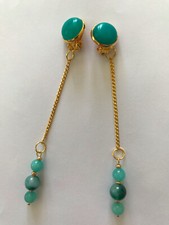 Ohrclips/Jade Cabochon 12mm/Jade Kugeln/Indische Achat Kugeln/9cm/AUSVERKAUF