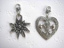 Trachtenschmuck XL Herz Lilie XL Edelweiß Oktoberfest Charivari Anhänger Unisex