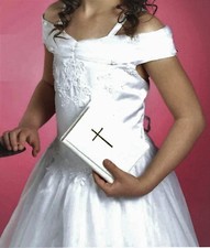 Kleid Jacke 134  Bolero Kommunionkleid Taufkleid Prinzessin neu LEA