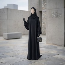 Abaya Damen Schwarz Medina