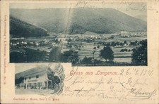 Ak Langenau Schopfheim in Baden, Gesamtansicht, Gasthof zum Maien - 11308614