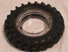 DDR-Reifenaschenbecher-VEB Reifenwerk Riesa Schwarz Werbung Glas-Gummi