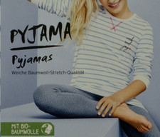 TCM Tchibo Mädchen Kinder Pyjama Schlafanzug Set Langarmshirt+Leggings NEU