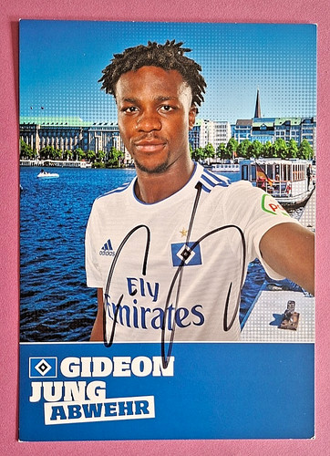 Hsv autogrammkarte gideon jung - hsv,
