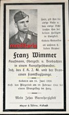 Sterbebild WWII Obergefreiter